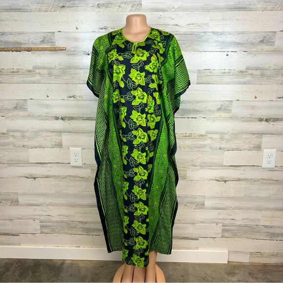 Unbranded Free Size Floral Cotton Kaftan One Size Fits Most Standard Asian - Picture 1 of 6